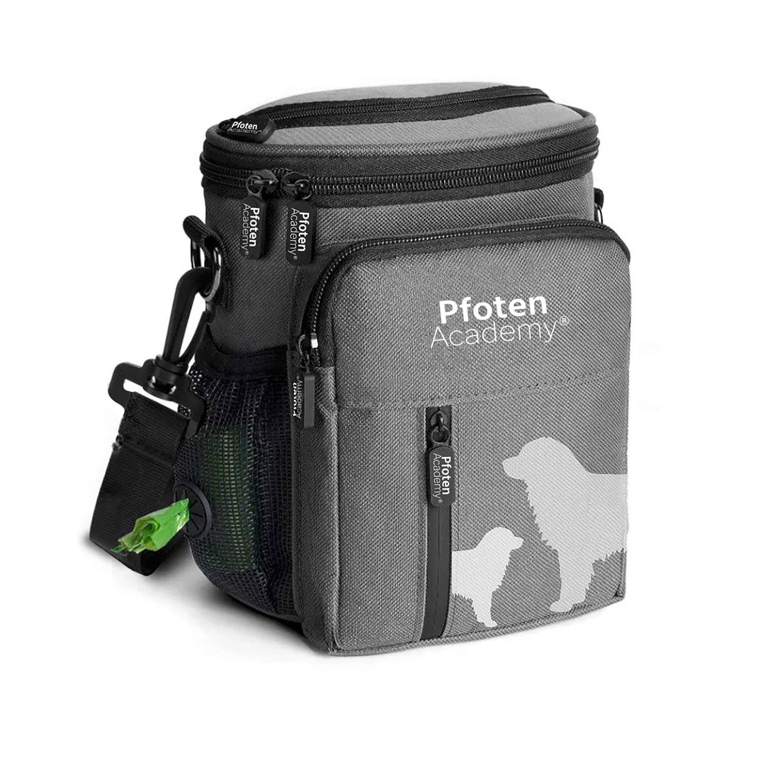 Premium Futterbeutel - Leckerlitasche mit Kotbeutelspender - Hundetraining, Gassi Gehen, Outdoor - U