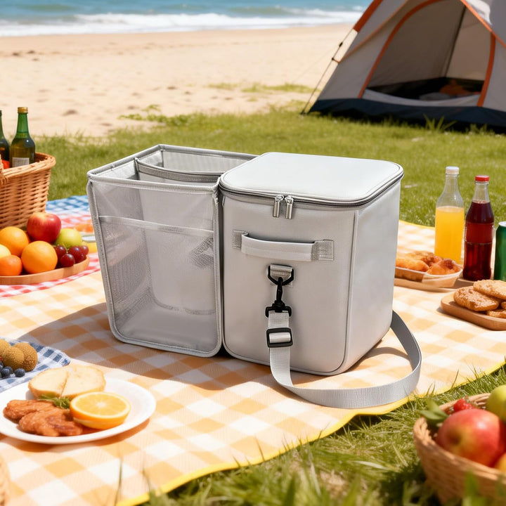 Kühltasche Isoliertasche Grau für Bogg Bag Strandtasche, Thermotasche Nass Trockentrennung Picknickt