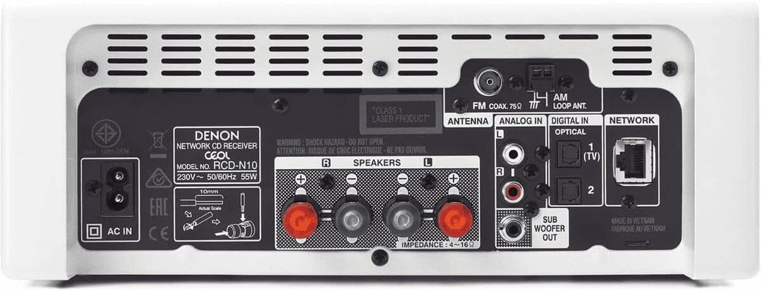 Denon RCD-N10 Kompaktanlage, HiFi Verstärker, CD-Player, Internetradio, Musikstreaming, HEOS Multiro