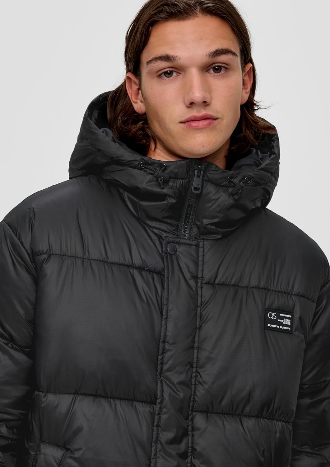 Q/S by s.Oliver Herren Outdoor Mantel L Schwarz, L Schwarz