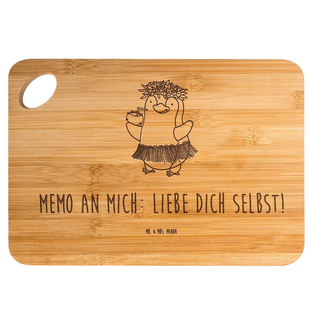Mr. & Mrs. Panda Bambus - Schneidebrett Pinguin Kokosnuss - Geschenk, tanzen, Hackbrett, Hawaii, Url