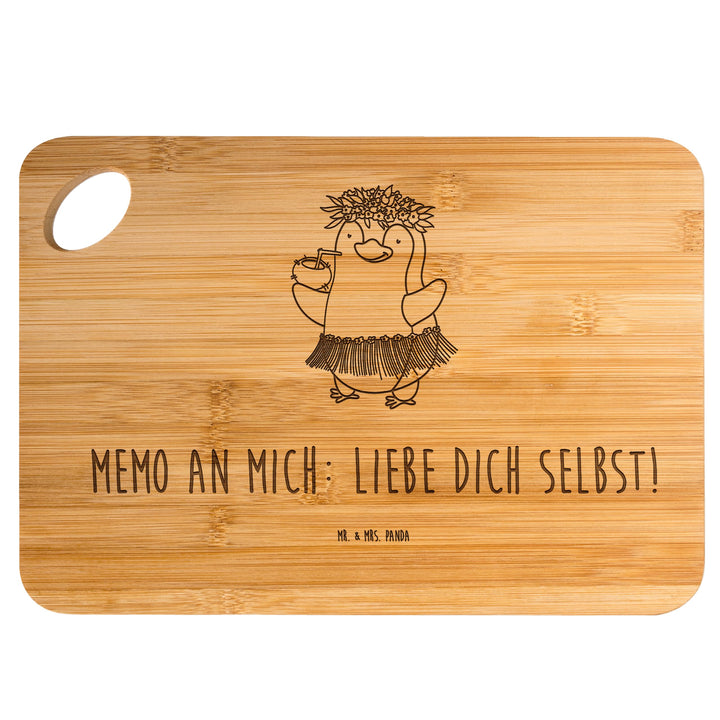 Mr. & Mrs. Panda Bambus - Schneidebrett Pinguin Kokosnuss - Geschenk, tanzen, Hackbrett, Hawaii, Url