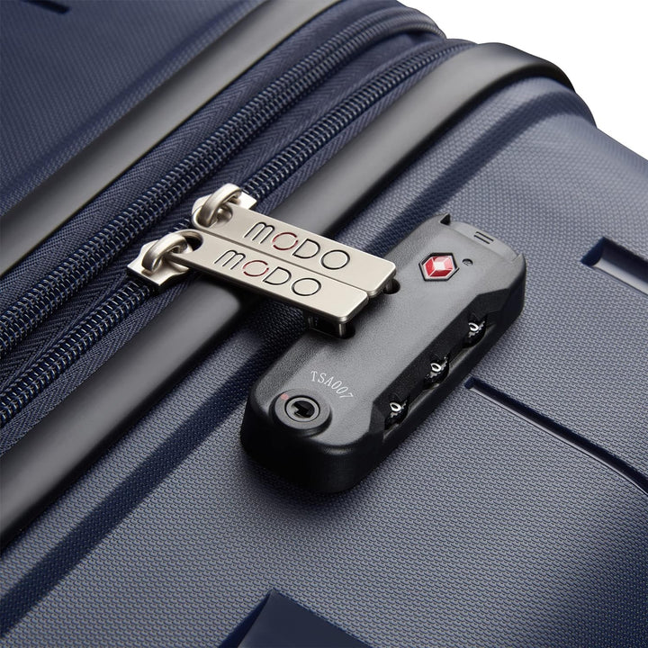 Modo by Roncato MD1 Set 3 erweiterbarer Trolley Pacific, blau, Set di Valigie, Hartschalenkoffer mit
