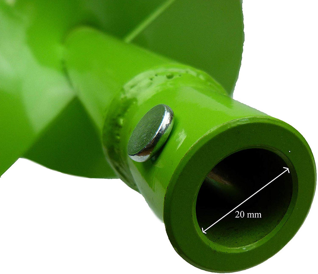 WERHE Profi Bohrer für Erdbohrer 60 mm Doppel-Welle Pfahlbohrer Brunnenbohrer robuste Bohrspitze mit