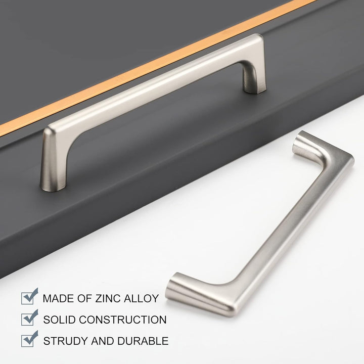 goldenwarm 10 Stück Griffe für Küchenschränke Möbelgriffe 128mm Lochabstand Griffe Möbel Silber Küch