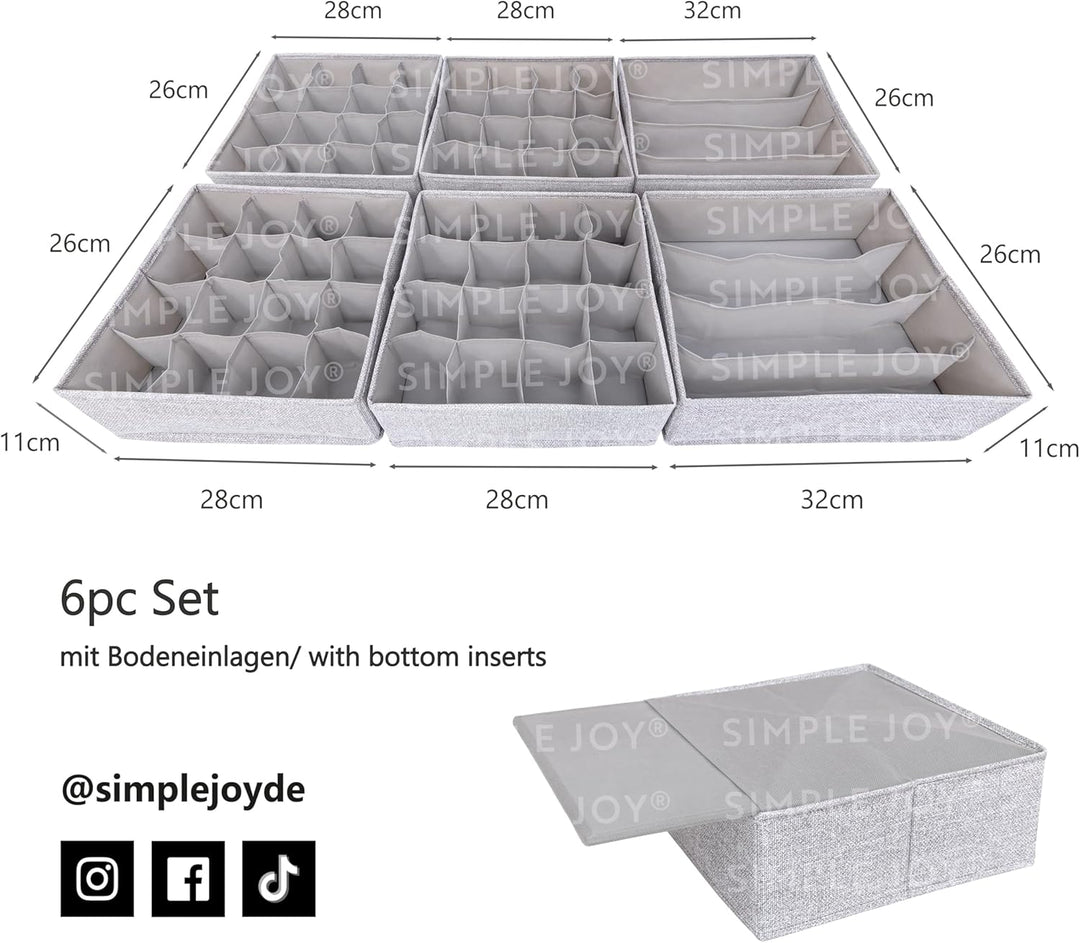 SIMPLE JOY® Schubladen Ordnungsystem Boxen für Ikea (PAX100 (72 Fächer)), PAX100 (72 Fächer)