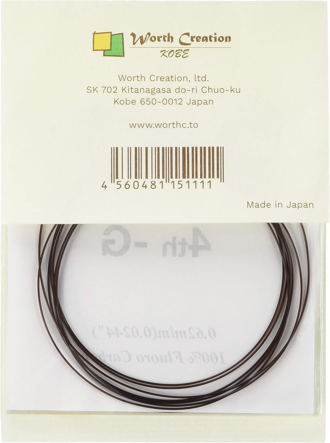Worth Strings, Ukulelen-Saiten, Brown Fluoro-Carbon, für Tenor-Ukulele, Medium (0.0224-0.0260-0.0291