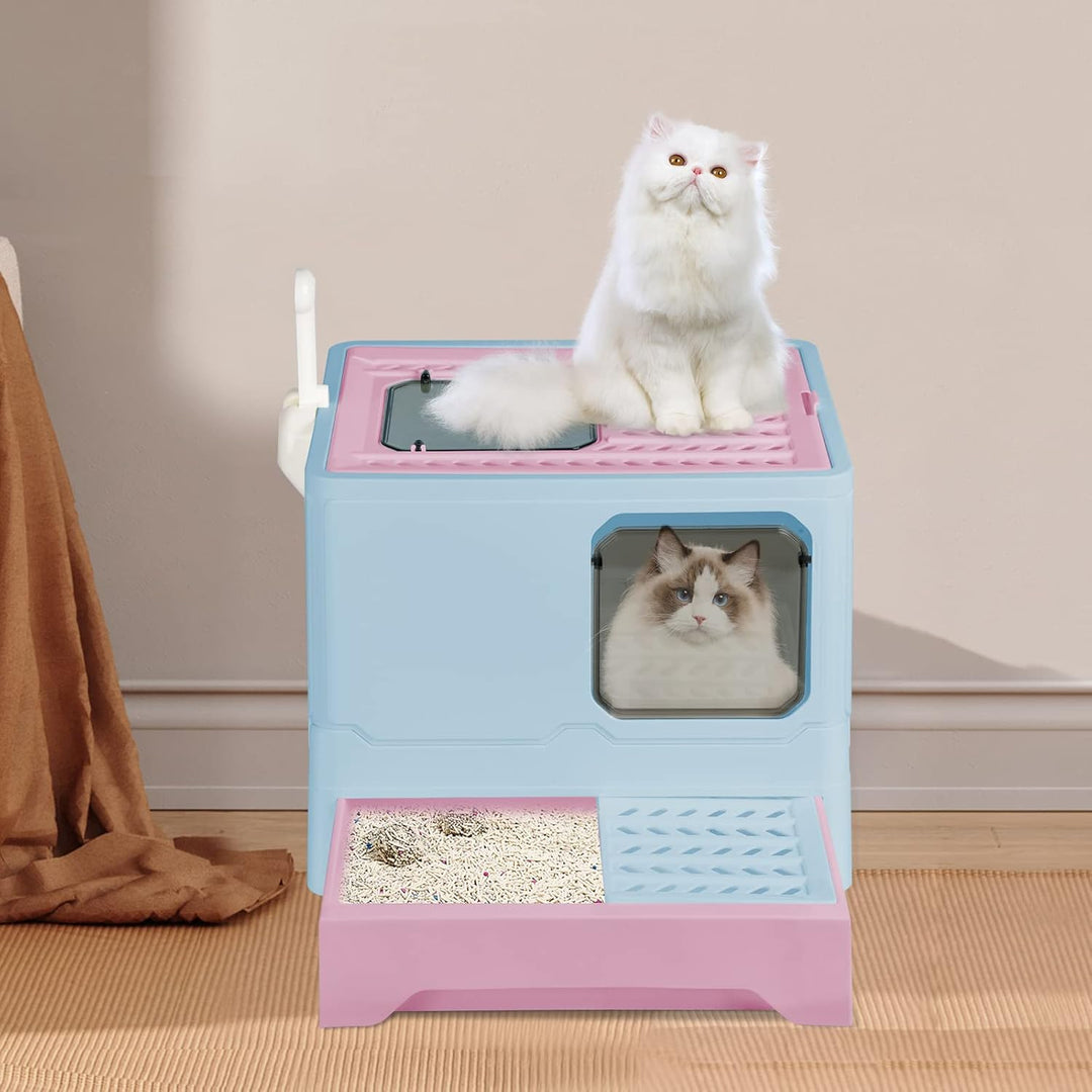 Vollständig Geschlossene Katzentoilette mit Deckel Schubladentyp Desodorierende Cat Litter Box Gross