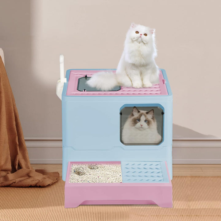 Vollständig Geschlossene Katzentoilette mit Deckel Schubladentyp Desodorierende Cat Litter Box Gross