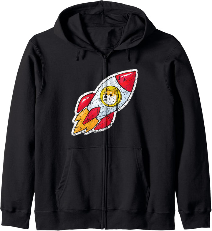 Lustiger Cryptocurrency Moon Crypto Sarkastischer Dogecoin Kapuzenjacke