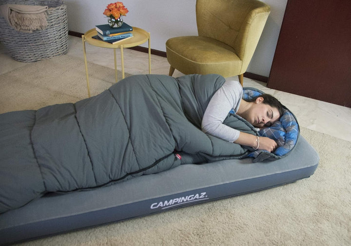Campingaz Luftbett Quickbed Single - Indoor/Outdoor Luftmatratze eine Person, Velours Gästebett, Kom