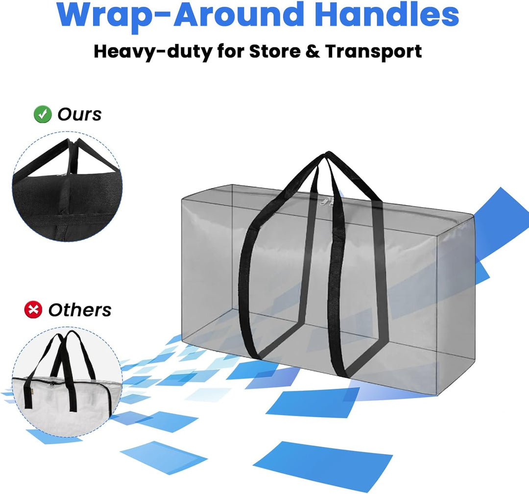 Janety 300L Grosse Aufbewahrungstasche, 1 Stück verdickte gross Kleidung Storage Bag Organizer mit R