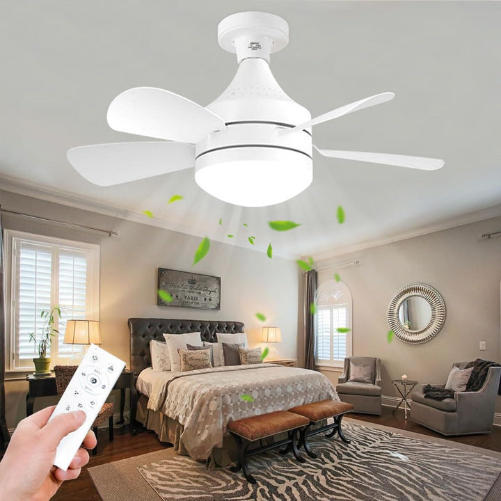 Deckenventilator mit Beleuchtung und Fernbedienung,Ventilator Lamp E27,Deckenventilatoren mit Beleuc
