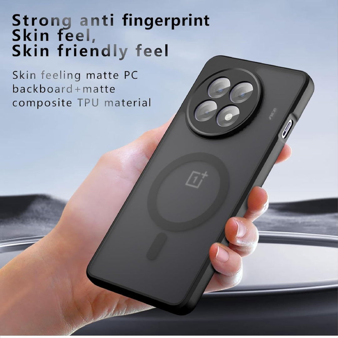 GIOPUEY Magnetische Handyhülle für OnePlus 13R Hülle, Case Kompatibel mit MagSafe, Matte PC Zurück +