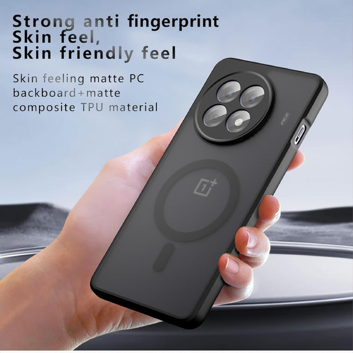 GIOPUEY Magnetische Handyhülle für OnePlus 13R Hülle, Case Kompatibel mit MagSafe, Matte PC Zurück +
