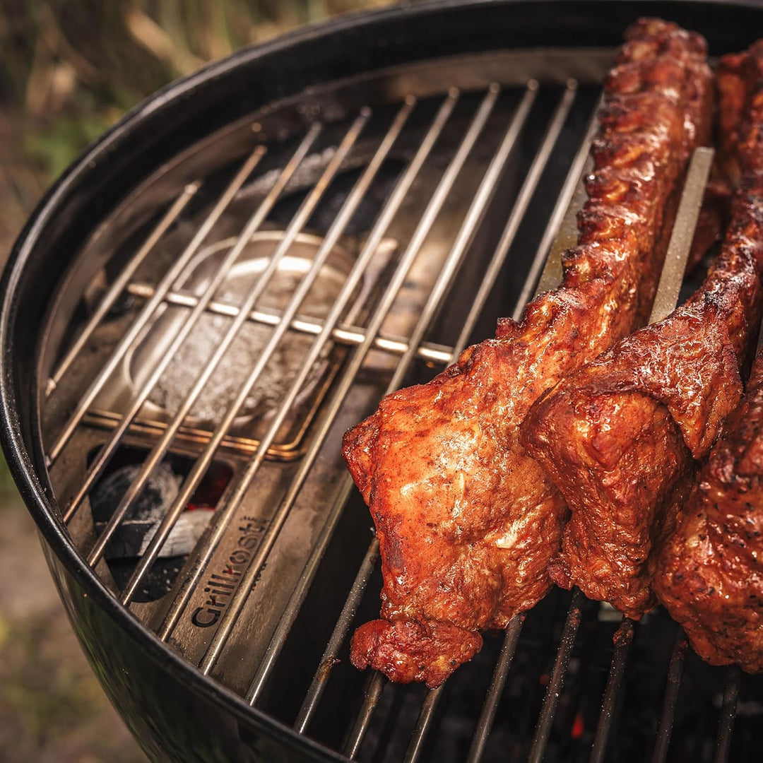 Kugelsmoker für 47cm Weber Kugelgrills - Mach einen Smoker aus deinem Kugelgrill - Edelstahl - Ø 47c