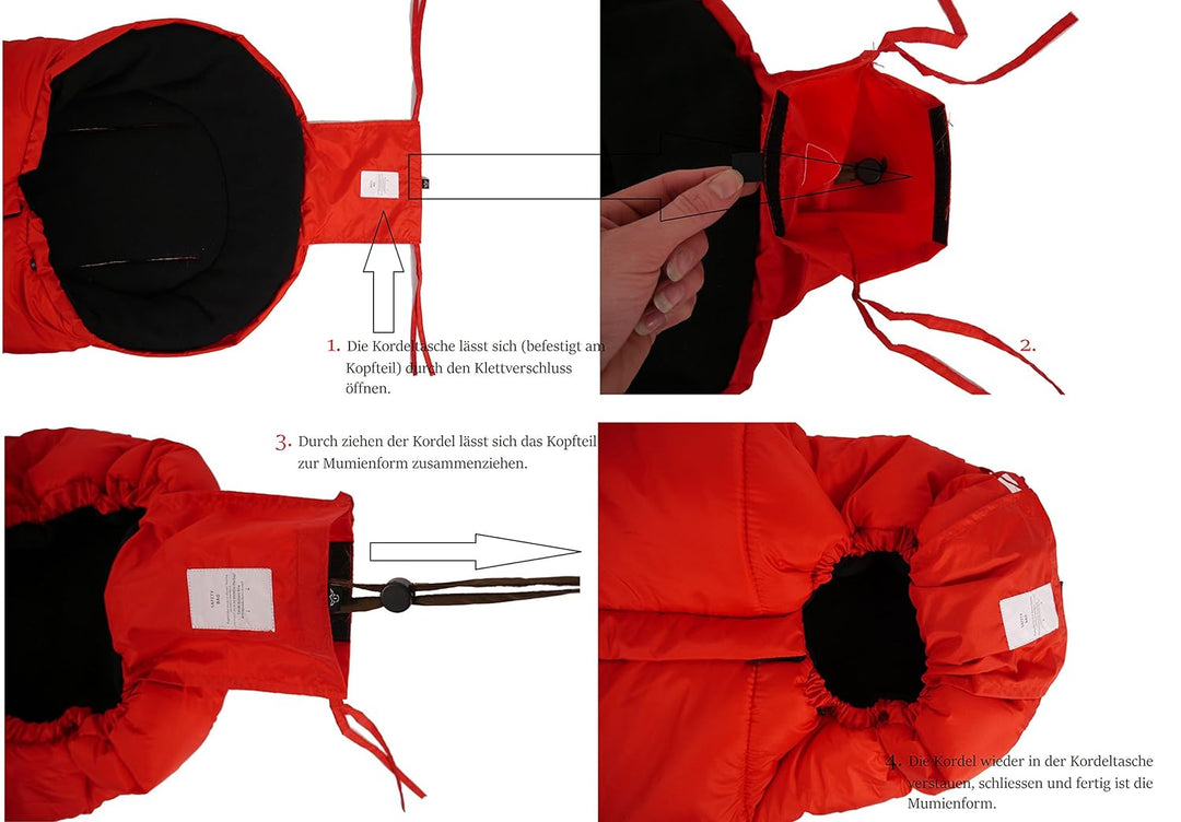 Kaiser Naturfelle 6570833 - Fusssack "Iglu Thermo Fleece", Farbe: rot, Rot