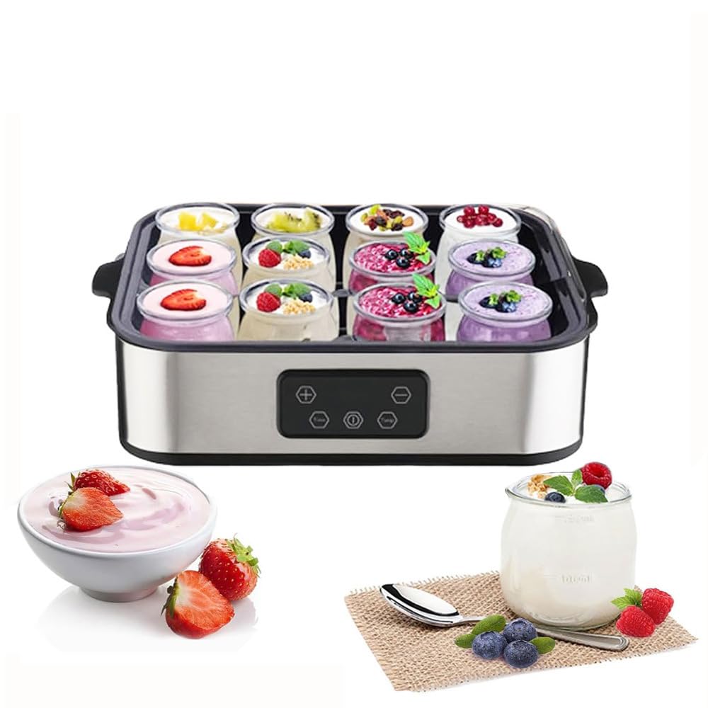 Joghurtbereiter, Automatischer Digitaler Joghurt Maker, Griechischer Joghurtmaschine mit Temperatur-