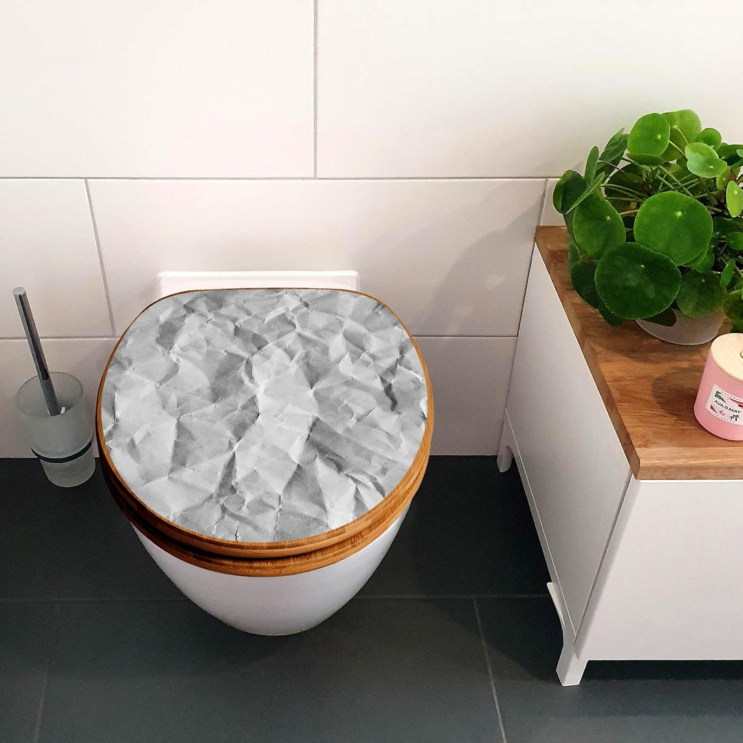 banjado Design WC Sitz Bambus Absenkautomatik 45,8x37,5cm - Toilettendeckel mit Absenkautomatik Holz