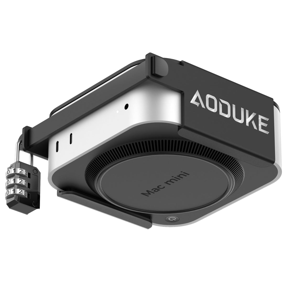 Aluminum Alloy 2024 Mac Mini M4 with Combination Lock Security Bracket, Compatible with VESA Hole Mo