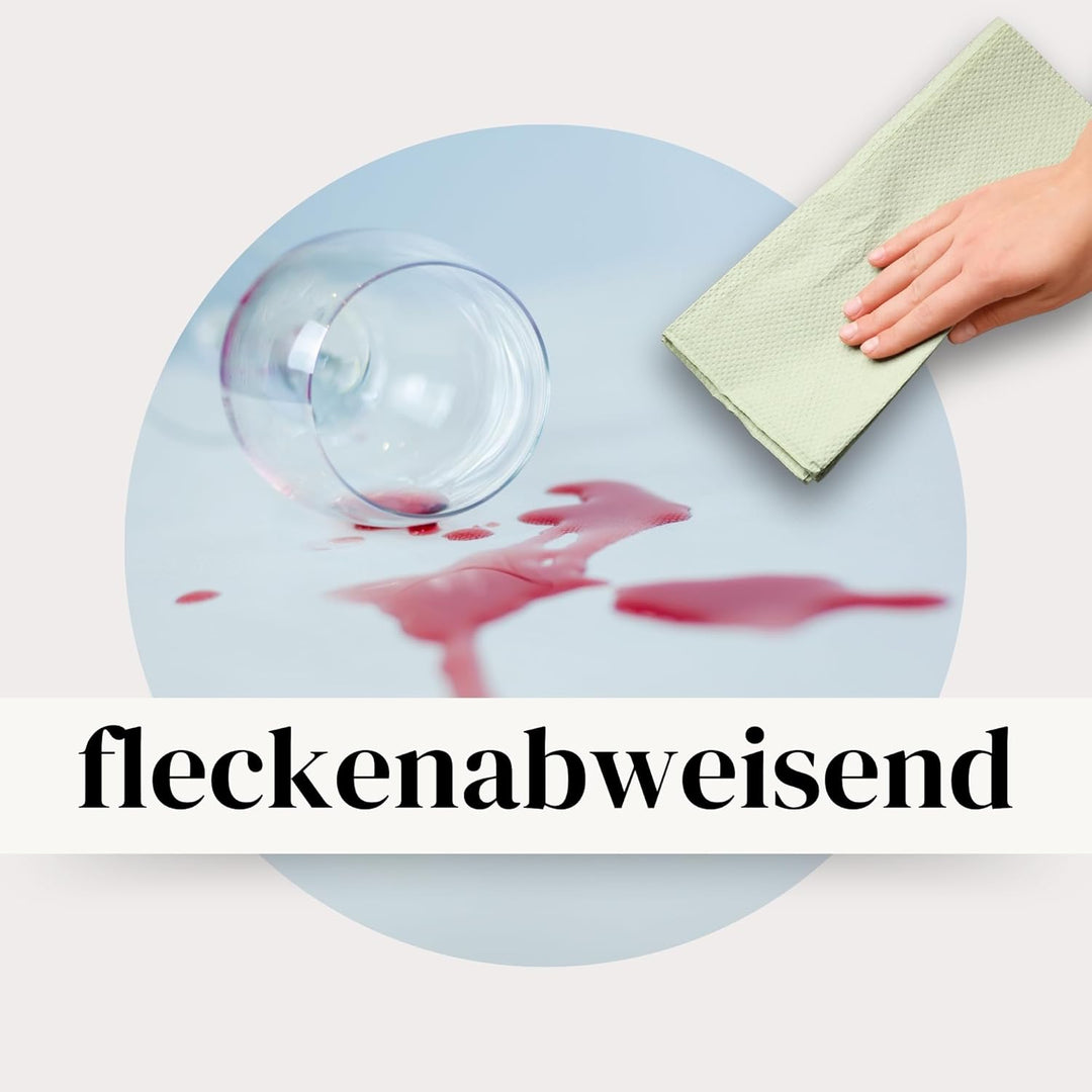 Sensalux Tischdecke, abwaschbar, Vorteilspack, 10 Stück, 1m x 2,5m, Apfelgrün 1m x 2,5m Apfelgrün, 1