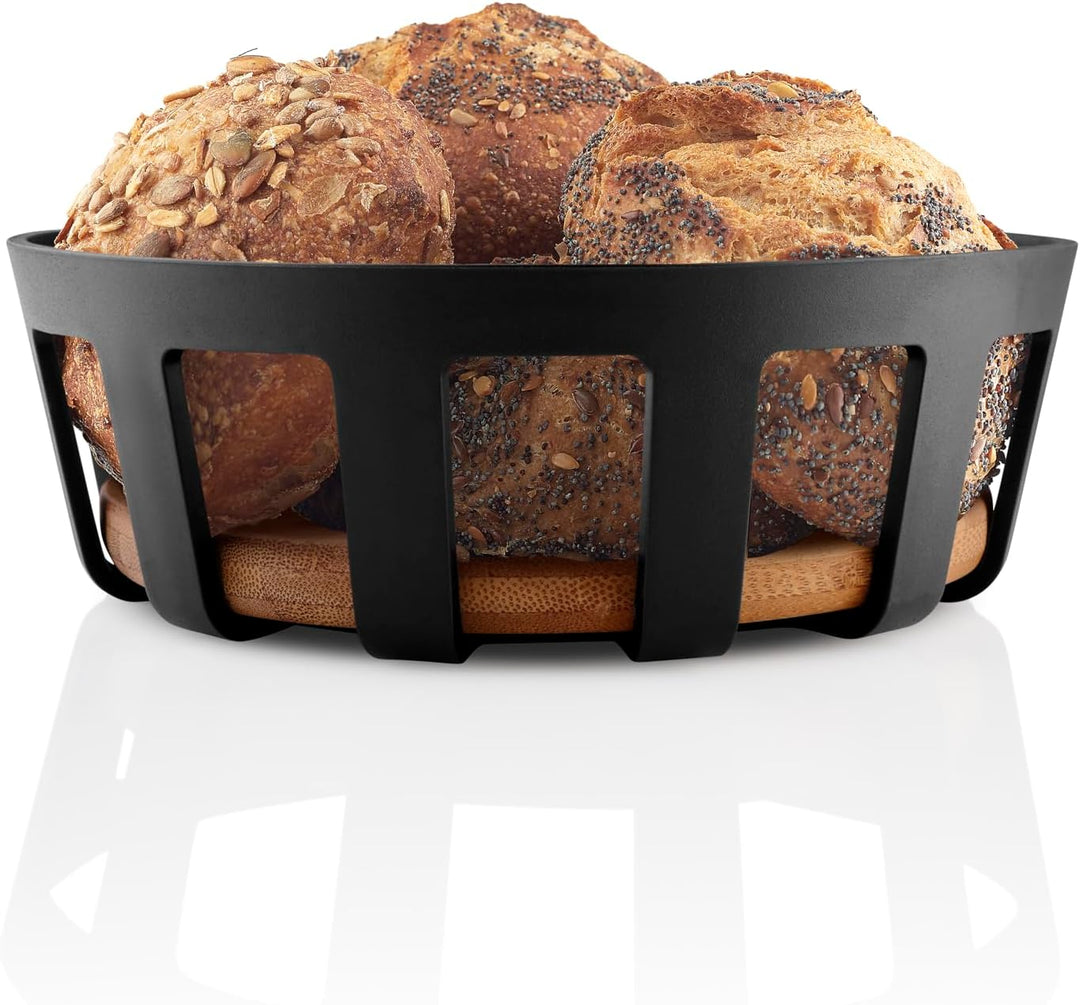 va Solo | Nordic Kitchen Brotkorb | Zum stilvollen Servieren von Brot und Brötchen | Black 520447, 5
