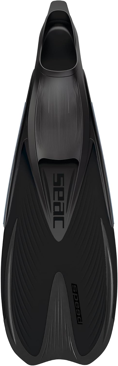 Seac-Sub Speed Schnorchelflossen Mit Geschlossenem Schwarz 44/45, Schwarz 44/45