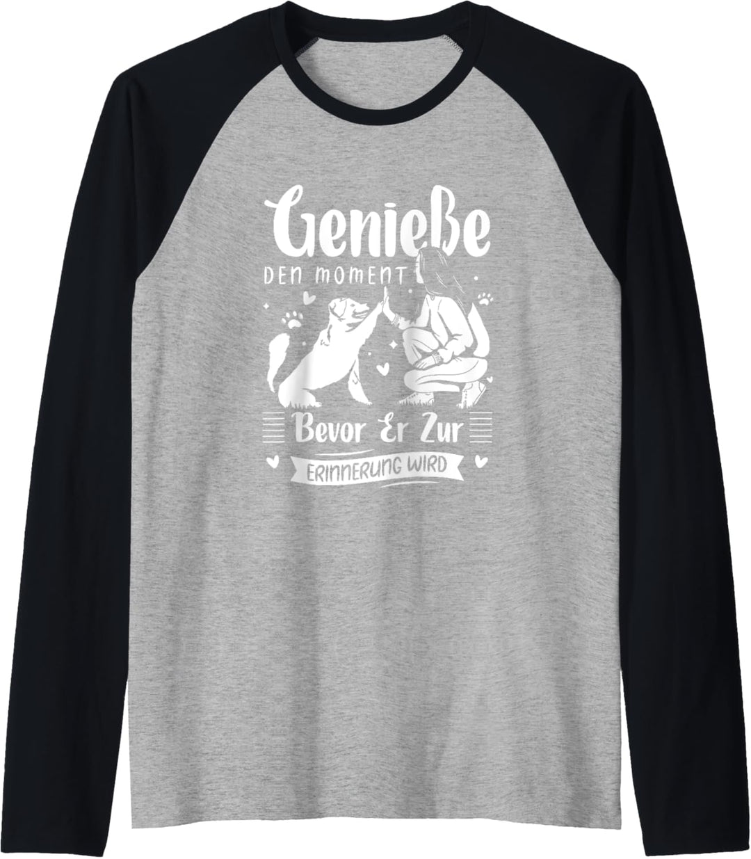Geniesse den Moment Hunde Hundetrainer Hundemotiv Hund Raglan