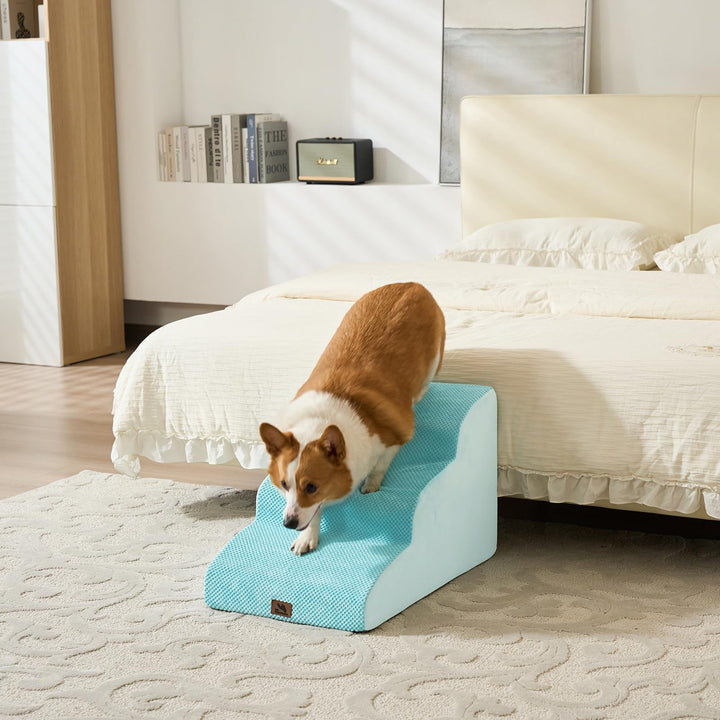 Hundetreppe für kleine Hunde, 3 Stufen 40cm Hoch Haustiertreppe, Waschbar rutschfest, Katzentreppe f