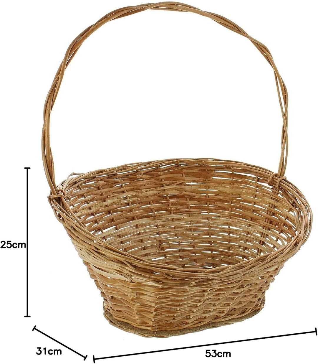 Präsentkorb "Natur" aus Weide in 3 Grössen, Geschenkkorb leer, Henkelkorb, Weidenkorb, Buffetkorb au