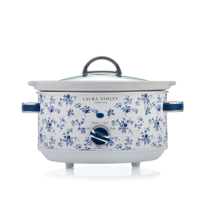 Laura Ashley 3,5 Liter Schongarer mit China Rose Print von VQ - Slowcooker für 4 bis 5 Personen, Ene