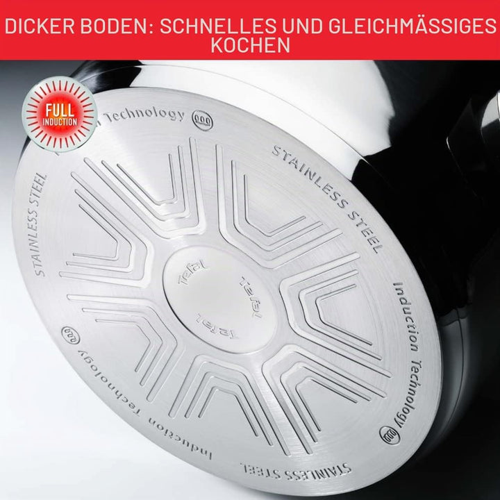 Tefal Comfort Max 26 cm Bratpfanne, Premium Edelstahl, Thermo-Spot Temperaturanzeige, Antihaftbeschi