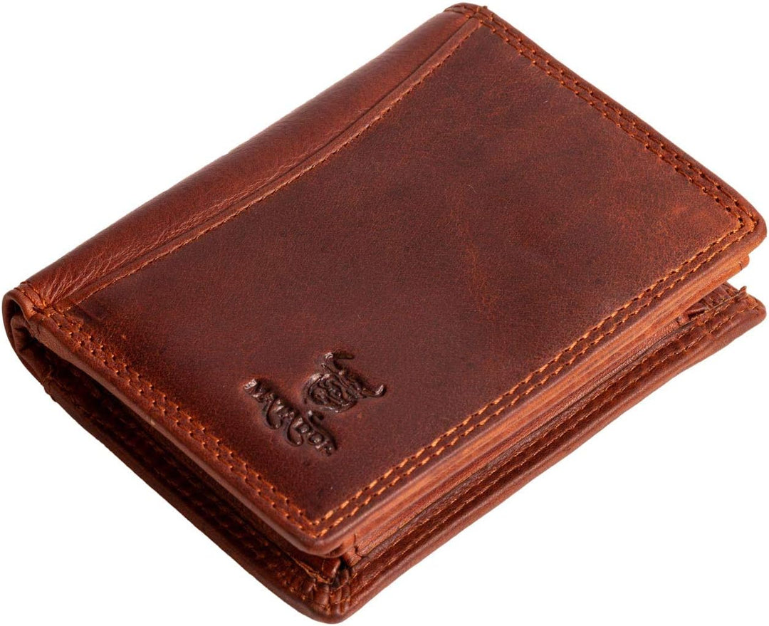 MATADOR Kleines RFID Blocker Portemonnaie Herren Klein Leder | Kleine Geldbörse Herren Slim Wallet m