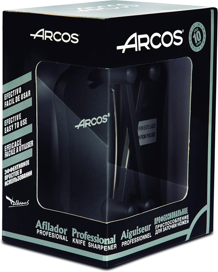 Arcos Spitzer - Professionelle Messerschärfer - Gemacht aus ABS Farbe Schwarz,20.5 x 7.3 x 6.2 cm, S