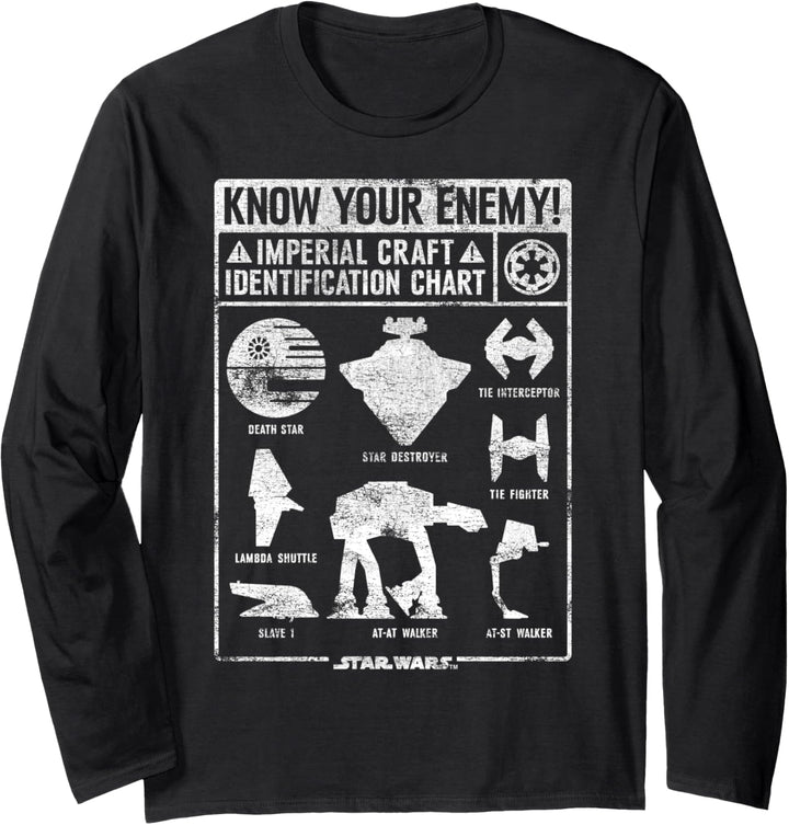 Star Wars Imperial Craft ID Chart Langarmshirt