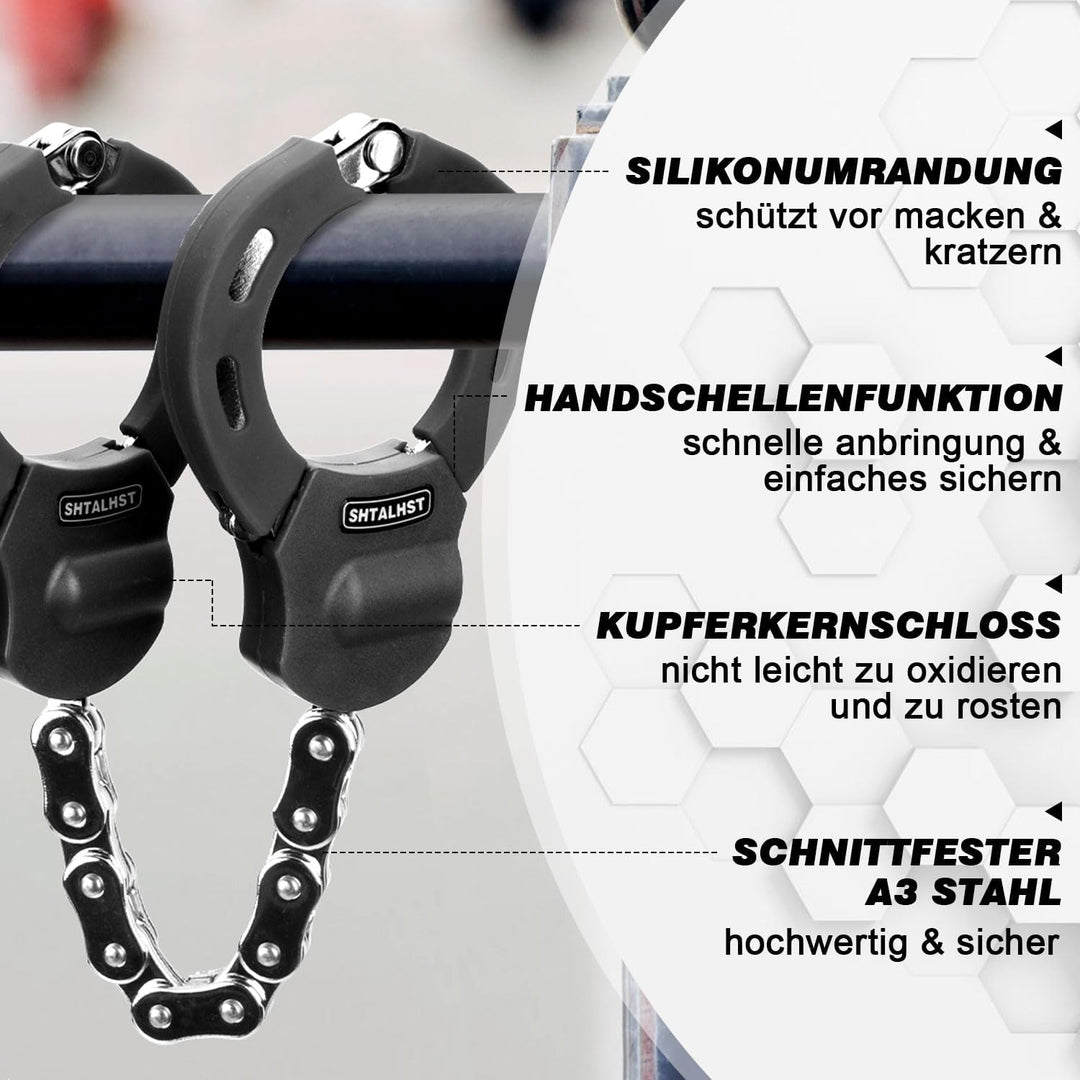 E Scooter Schloss, Handschellenschloss, Schloss für E Scooter und Rollerschloss, E Scooter Zubehör,