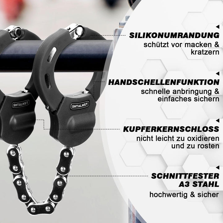 E Scooter Schloss, Handschellenschloss, Schloss für E Scooter und Rollerschloss, E Scooter Zubehör,