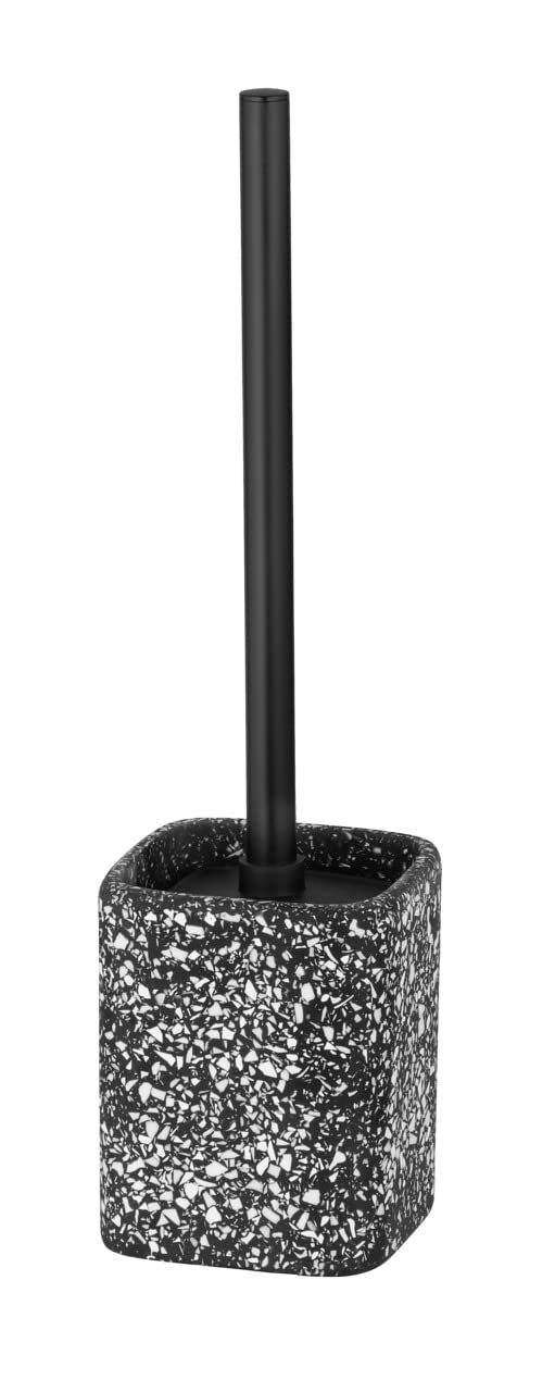 WENKO Standgarnitur Terrazzo in Mosaik-Optik, aussergewöhnlicher Bürstenhalter aus stabilem Polyresi