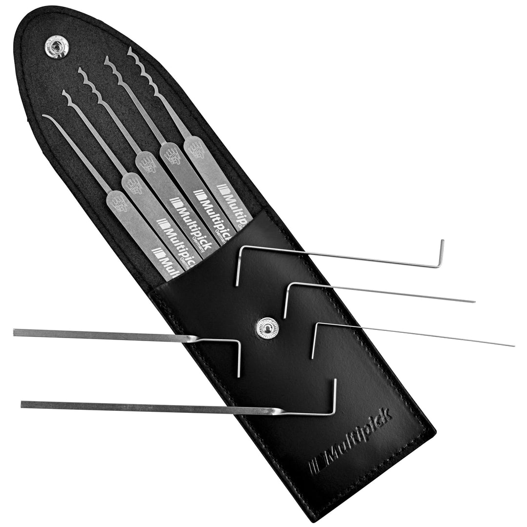 MULTIPICK ELITE 10 Profi Dietrich Set - [10 Teile | 0,6 mm] Made in Germany - Lockpick Tool, Schlöss