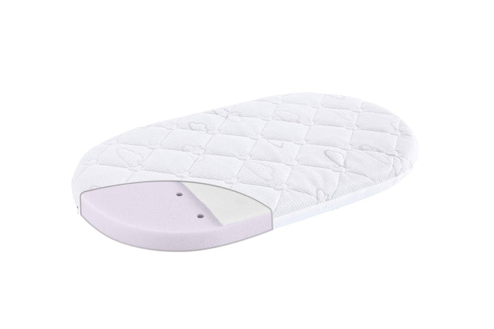 Träumeland Matratze ‚brise light‘ für den Kinderwagen, Grösse 78 x 36 cm, ovale Form, 78 x 36 cm