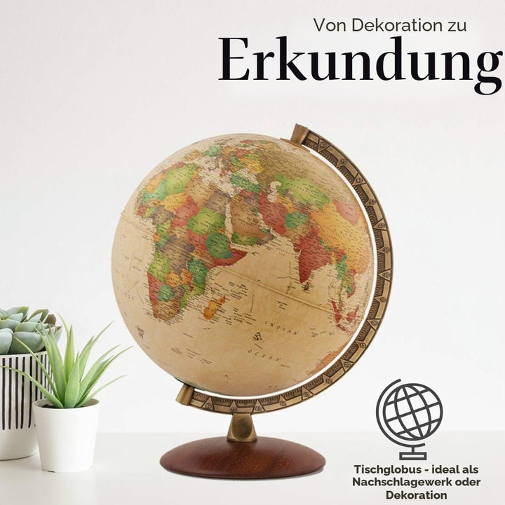 Waypoint Geographic Como Beleuchteter Globus – 30,5 cm Durchmesser, dekorativ, beleuchtet, antiker O