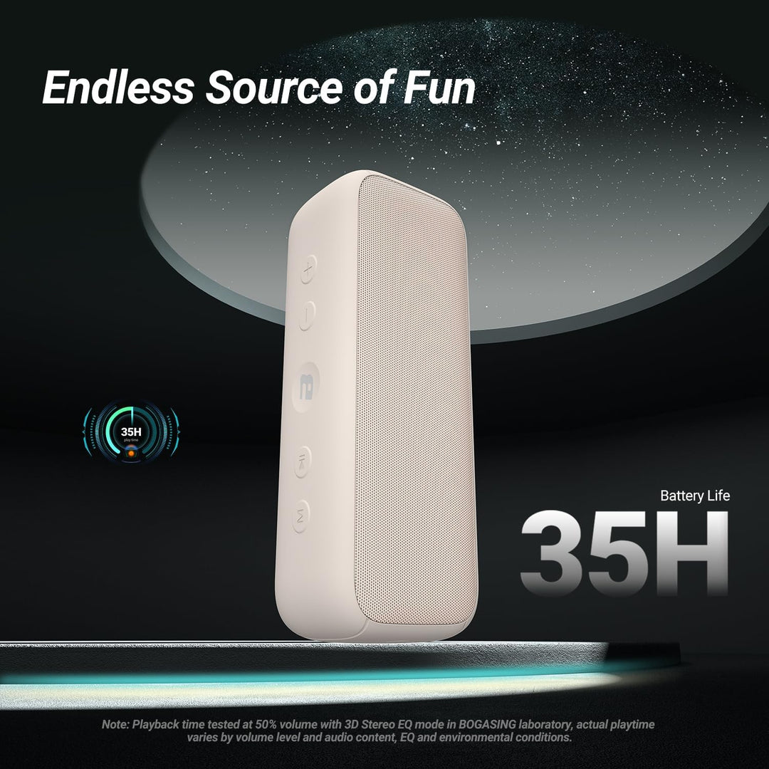 BOGASING G6 Tragbarer Bluetooth Lautsprecher, Lautsprecher Boxen Bluetooth mit 30W Stereo-Sound, 35h