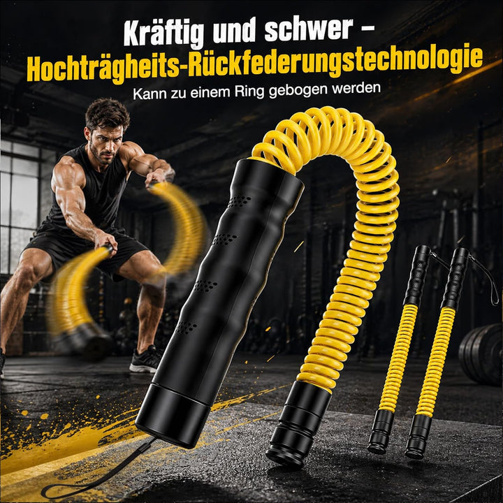Battle Rope Ohne Seil mit Gewichtsringen – Verstellbare Battle Ropes (50-70 lbs) für Zuhause, Leise
