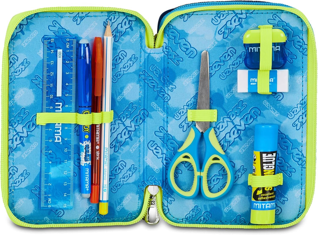 Seven, Mäppchen, Mehrfarbig, Federtasche für Schreibwaren, Etui mit Stiften, Kugelschreiber, & mehr,