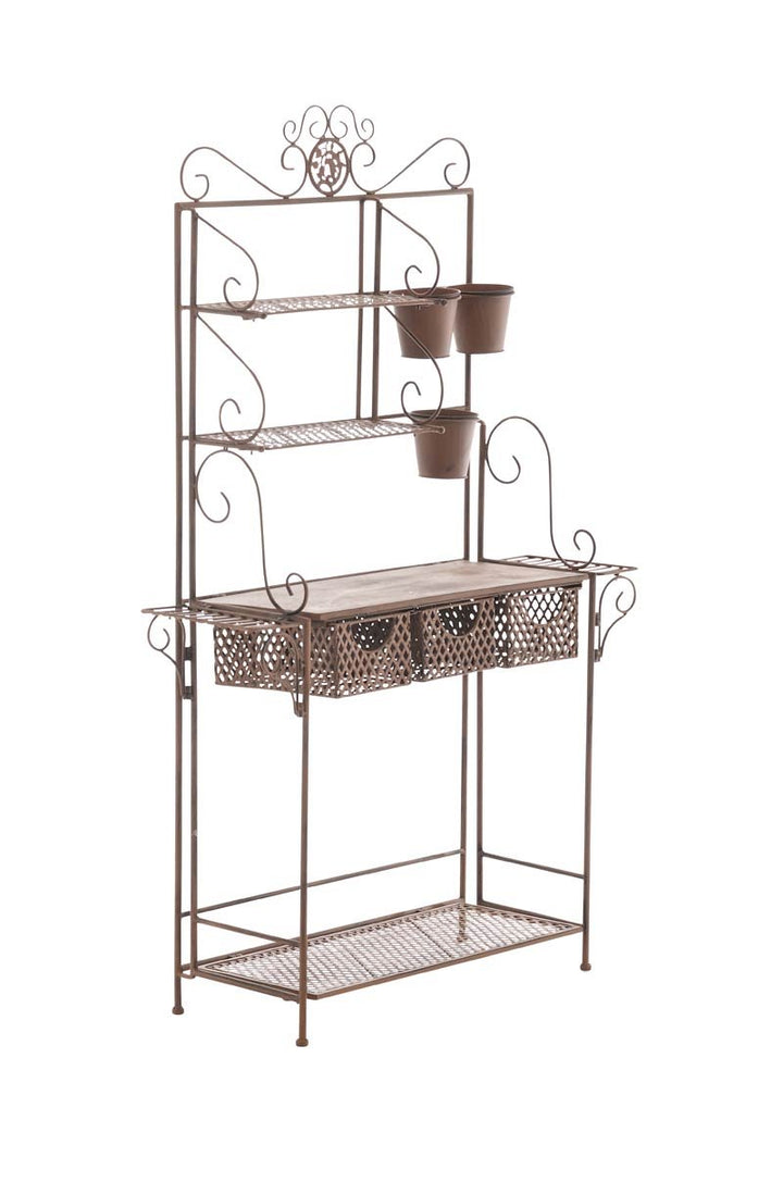 CLP XL-Pflanzenregal SHINE I Blumenregal mit 4 Ablageflächen und extra Halterungen für Blumentöpfe I