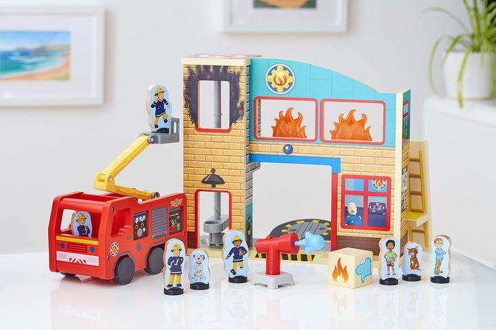 Fireman Sam Character Uk Wooden Fire Station