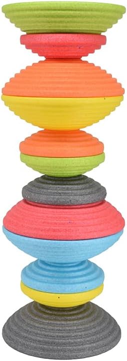 GOWI River Stones EPP Balance Steine Set, 12 Stück, Rutschfest und Leicht, Indoor/Outdoor Motorikspi