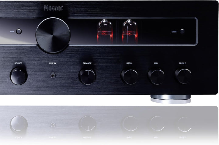 Magnat MR 780, schwarz - robuster Stereo Hybrid-Receiver mit hochwertiger Aluminium-Front und hoher