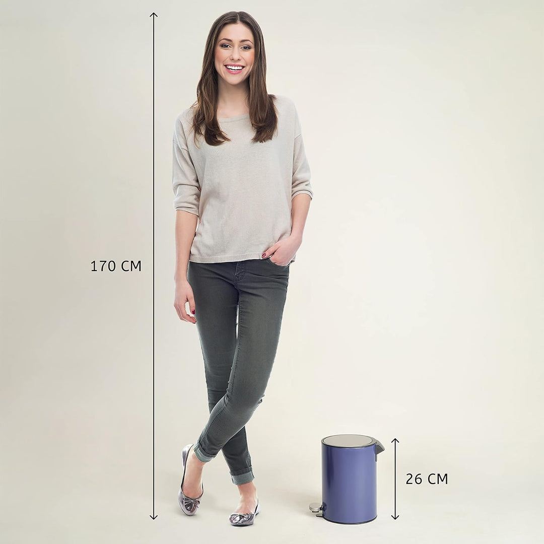 Bamodi Kosmetikeimer Edelstahl 3l - Badezimmer Mülleimer mit Softclose-System Zum Verlieben - Badeim