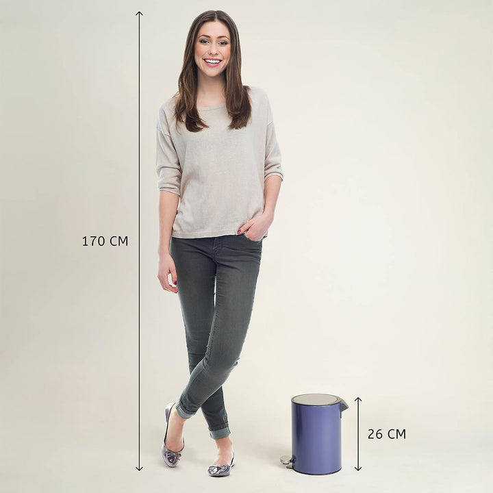 Bamodi Kosmetikeimer Edelstahl 3l - Badezimmer Mülleimer mit Softclose-System Zum Verlieben - Badeim